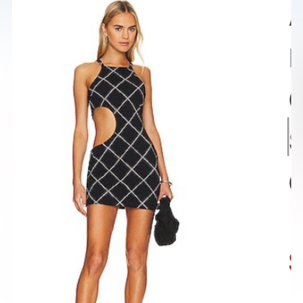 Devon Windsor Alivia Mini Dress in Black Check Revolve